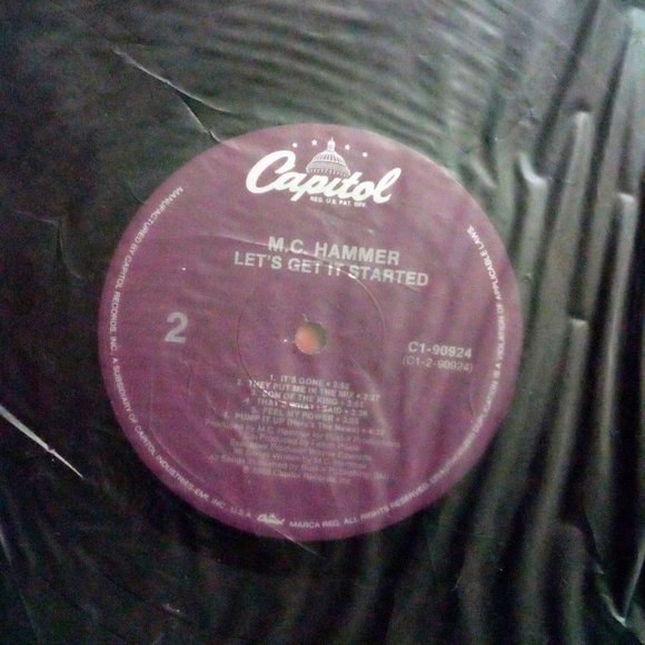 M.C. Hammer Let's Get Started Vinyl Record - Picture 4 of 4